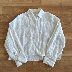Linen button down